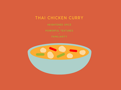 Thai Chicken Curry animation flat heston infographic vector