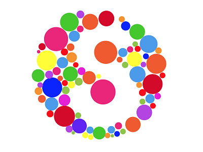 Letter S bubbles circles logo s type