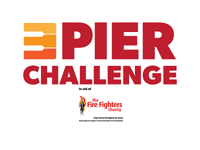 3 Pier Challenge Logo fire service firefighters pier race logo running