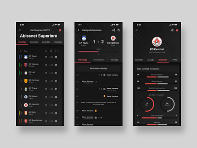 Football App android app dark mode football ios minimal mobile simple soccer