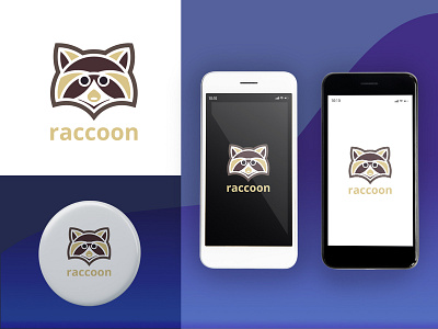 Raccoon Logo animal app logo raccoon software wild