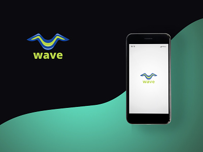 Wave Logo Design apps blue code color fly soft wave wings