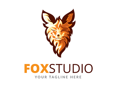 Fox Studio Logo Design animal brand fox identity logo