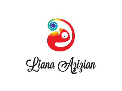 Liana Azizian Logo animal chameleon colors fashion logo model