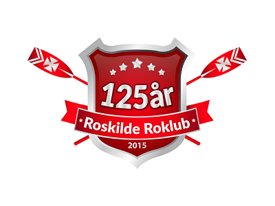 Roskilde Roklub Logo boat design logo modern red roklub roskilde