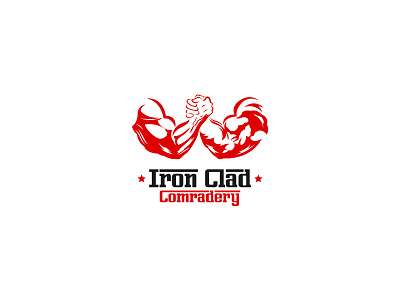 Iron Clad Logo boxing brand club fitness identity logo studio