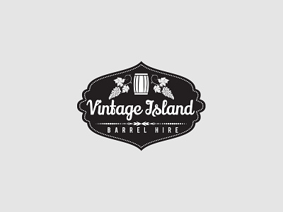 Vintage Island Logo bar branding design label logo pub wine wine shop