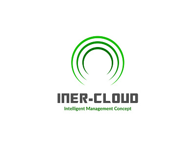 Iner Cloud Logo brand cloud cloud store company flat it logo network tech technology