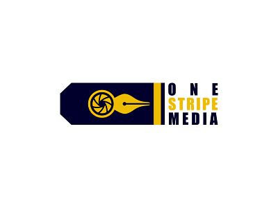 One Strip Media Logo brand logo mark media navy one strip writer
