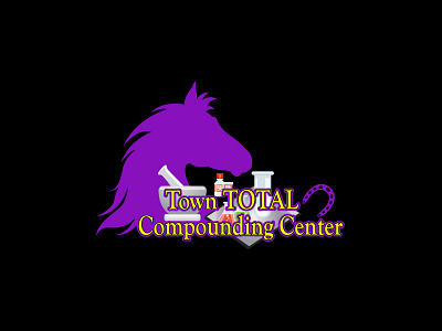 Town Total Logo brand herbal horse logo medical medicine