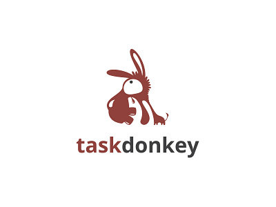 Task Donkey Logo animal ass cartoon creative donkey education logo