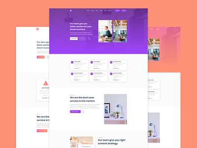 Renson - Responsive Landing Page Template agency agency website design landing page onapage startup ui ux web