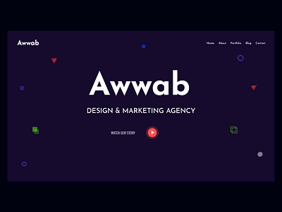 Awwad - Header/Hero Section Design