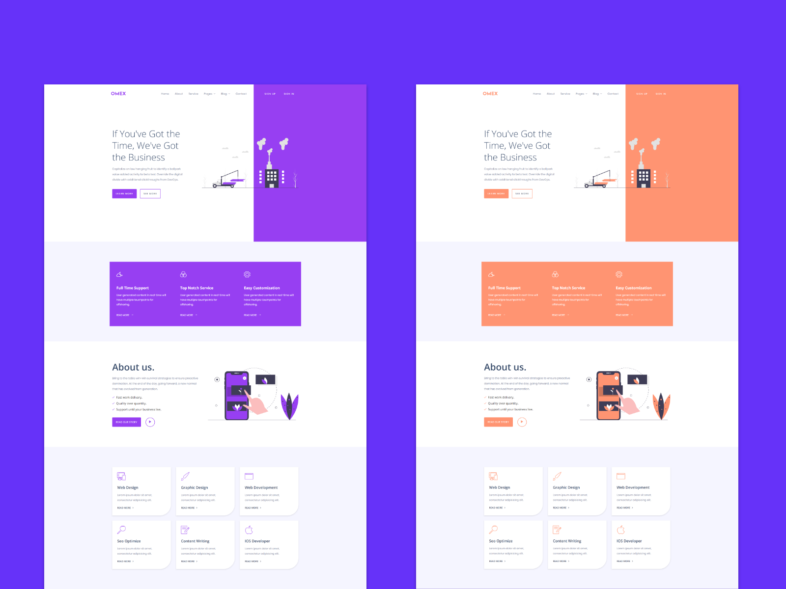 Omex - Responsive HTML Agency Template by Husain Ahmmed on Dribbble