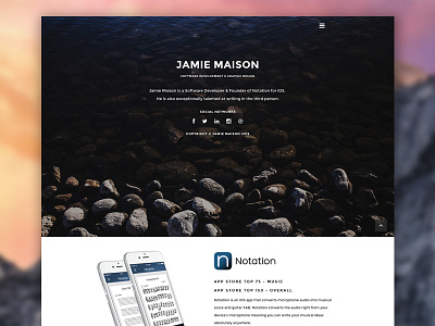 Personal Web Design design jamie maison online personal portfolio profile site web website