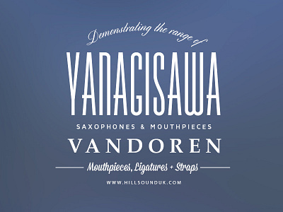 Yanagisawa Saxophone Lettering advert advertisment font lettering magazine poster print saxophone text typography words