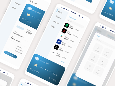 Banking App android app bank bank card banking developer finance freelance freelance developer help ios iphone mobile money react native transaction ux
