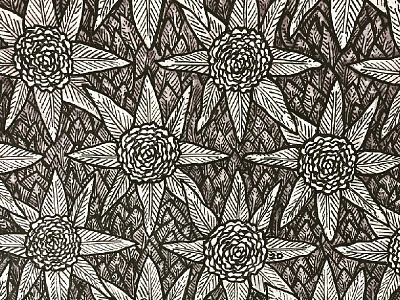 Flower And Leafs Handmade Pattern