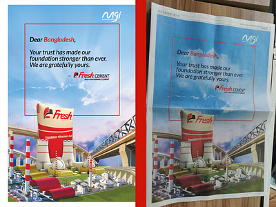 Newspaper layout ad advertising artdirection brand campaign branding design digitalart illustration layout logo mnc newspaper