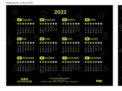 TAP by Trust bank calendar layout