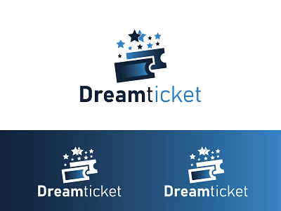 Dream Ticket logo design branding creative logo dreamticketlogo flat illustration logo logodesign logodesigner logodesignersclub logos logotype logs mdiqbalhasan modernlogo