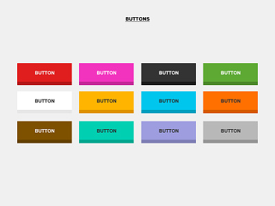 Some Buttons buts buttons colors design flat press shadow