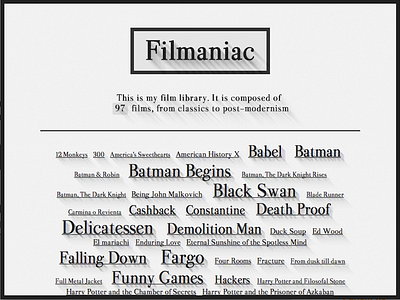 Filmaniac css films library long shadow maniac no images