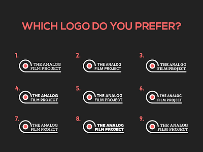 Which logo do you prefer? analog film logo pro