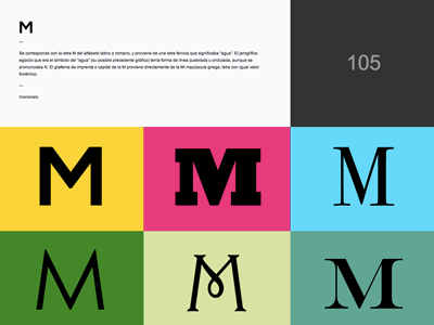 M colors design grid m mononelo typography