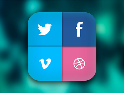 Social Stats Icon colors dribbble facebook icon networks social stats twitter vimeo