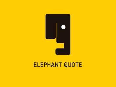 Elephant Quote elephant logo quote yellow