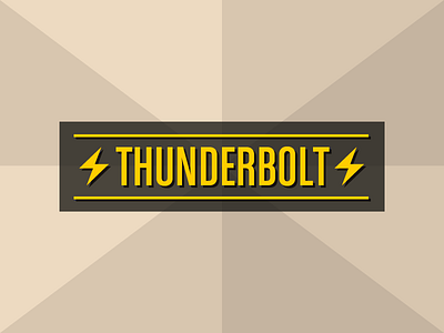 Thunderbolt (horizontal) horizontal logo thunderbolt yellow