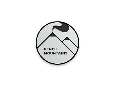 just for fun, logo design design fun funny logo mountains pencil