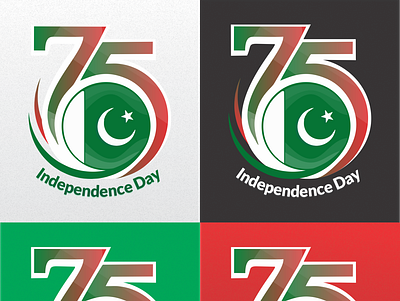 75th Pakistan Independence Day logo design graphic design logo ui ux vector web website