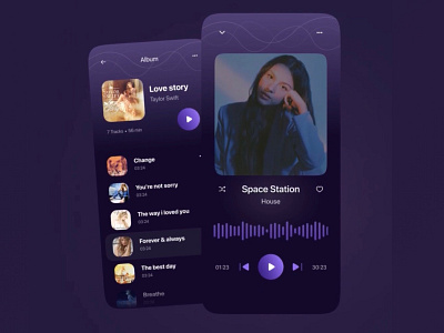 music app 3d graphic design ui