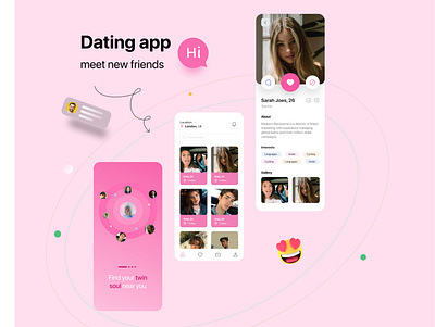 dating app 3d ui