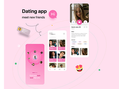 dating app 3d ui