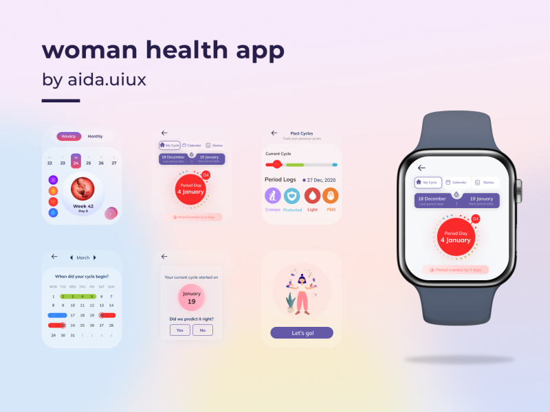 Dribbble - Pregnancy App Concept.jpg by Aida Norozian