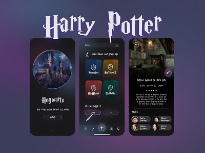Harry Potter Application 3d animation branding graphic design logo motion graphics ui