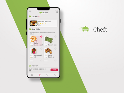 Meal Kit App Design app branding design food and drink food app food delivery logo minimal mobile ui