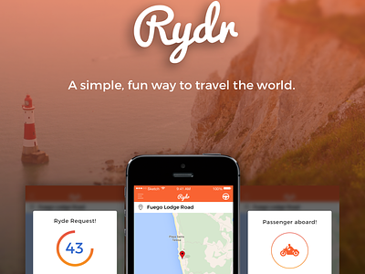 Rydr - 3rd World Uber adventure app ios rydr taxi travel uber