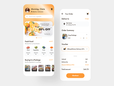 E-commerce Market app clean design dribbble e commerce ingredient market simple ui uidesign xd design