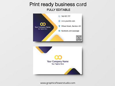 Dark blue and orange print ready business card branding business banner design business card design graphic design stationary design