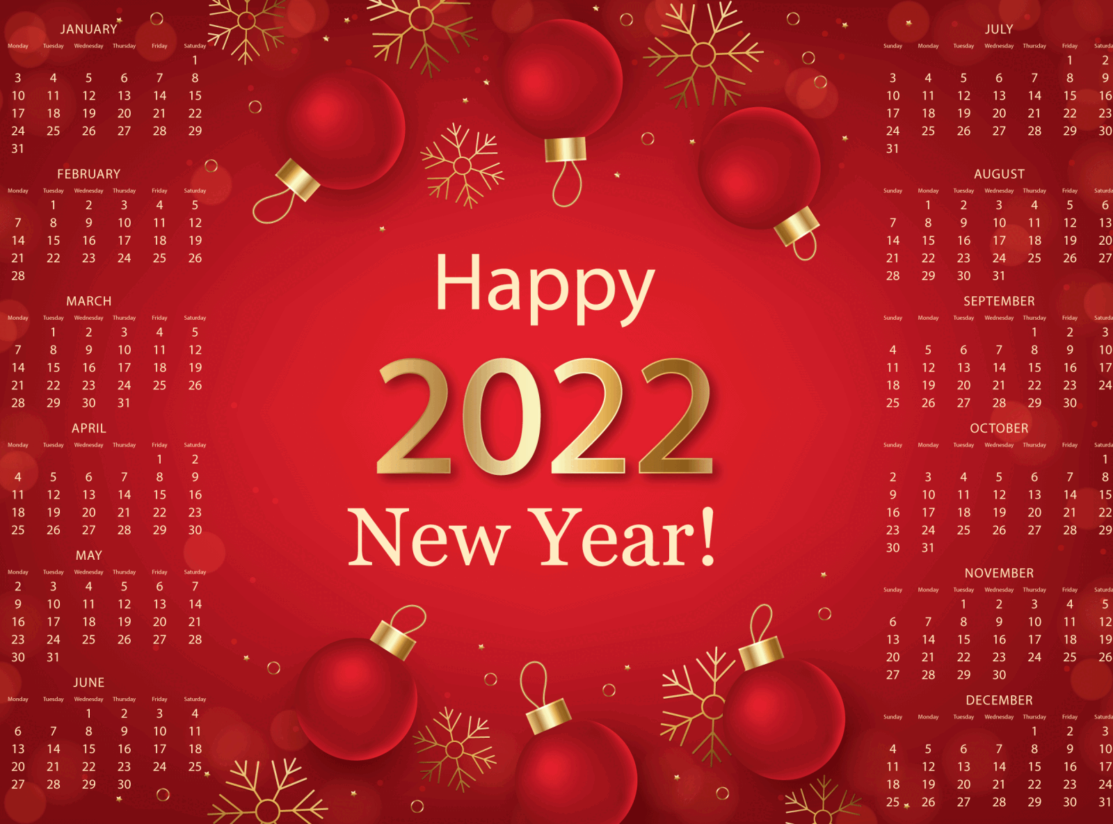 Red decorated modern 2022 calendar design 2022 calendar design calendar design graphic design modern calendar design new year calendar design