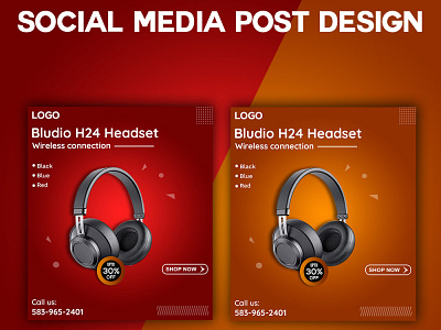 Dynamic Modern electronics social media post design