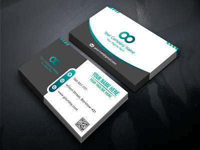 Modern minimalist corporate business card design