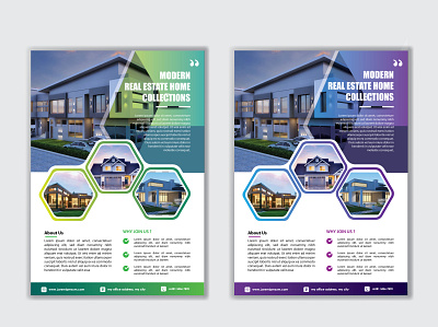 Modern real estate flyer brochure design 3d 3d logo design aesthetic logo design branding design facebook post design graphic design illustration logo ui