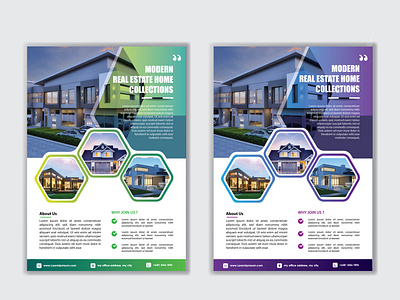 Modern real estate flyer brochure design