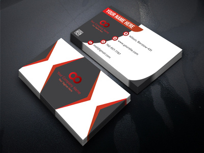 Professional outstanding red business card design by Mustafa Sadik ...