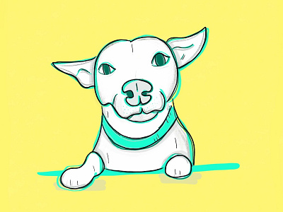 The "Buddy" chihuahua dog illustration minimal sketch surreal